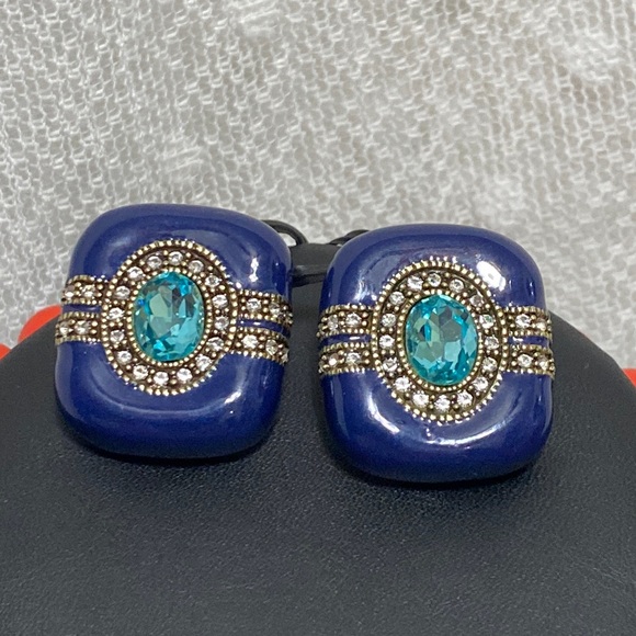 *SOLD*Heidi Daus "Super Chic"  Swarovski Crystal Enamel Bead Necklace & Earrings - Picture 11 of 12